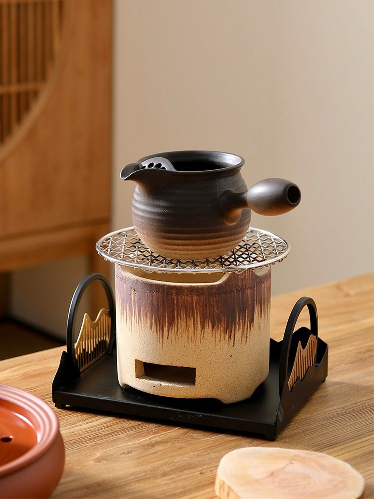 陶炉炭火罐罐茶煮茶器套装家用围炉户外过滤小茶壶网红烤茶熬茶罐