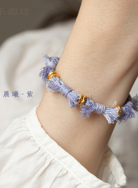 原创藏式足金盘缠手绳