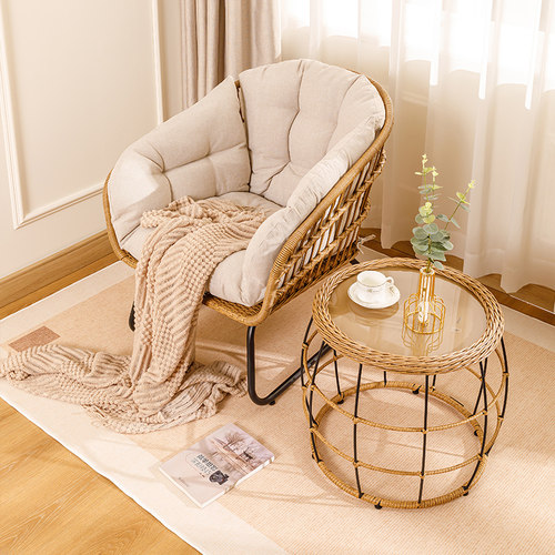 阳台休闲茶桌椅组合藤编