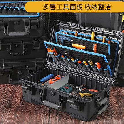 多功能维修五金工具箱 收纳盒工业级收纳箱拉杆箱大号手提式防水