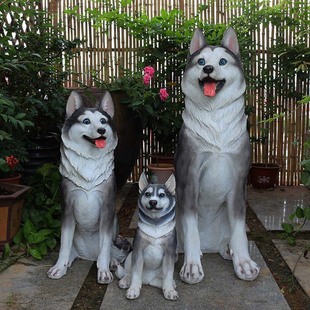 饰迎宾 柴犬收纳花篮置物架仿真动物玻璃钢雕塑田园客厅阳台装