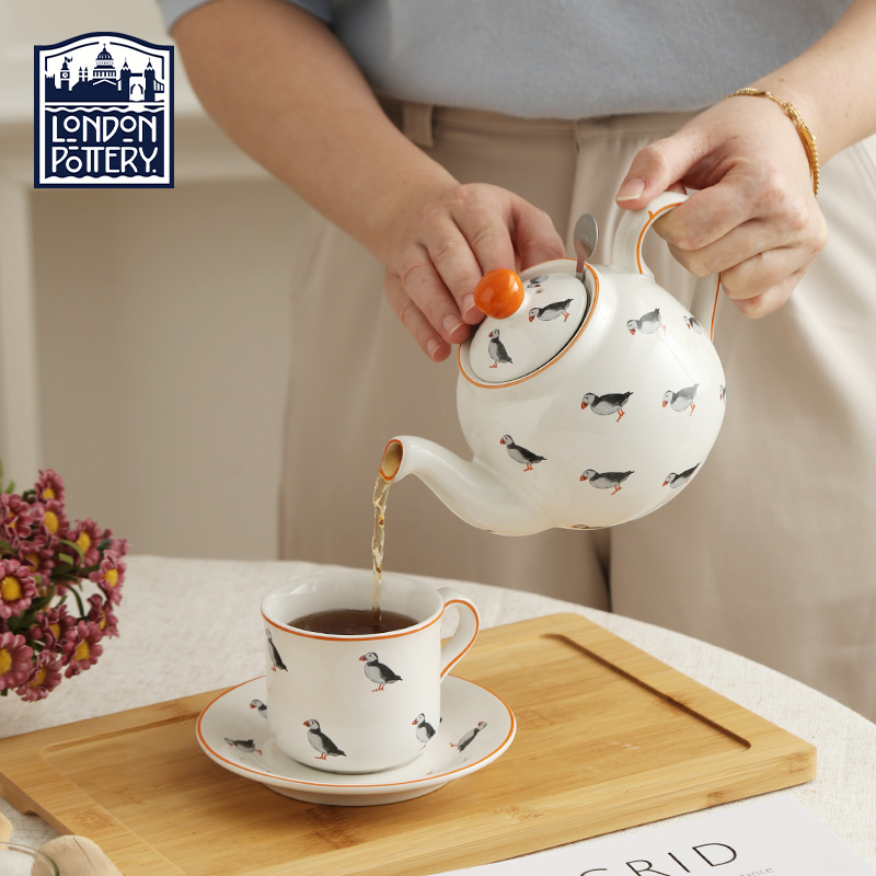 London Pottery 海雀英式可爱茶壶下午茶含滤网茶壶聚会花茶壶