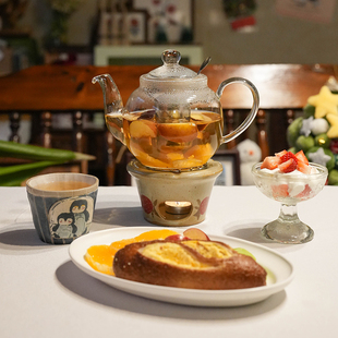 TaeFair高硼硅玻璃煮茶壶加厚耐热高温带蒸茶器含滤网泡花茶壶