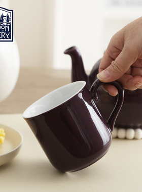 London Pottery 田园深紫色英式陶瓷马克杯250ML咖啡杯送礼ins