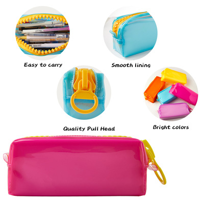 Creative and personalized colored PVC large zipper stationer