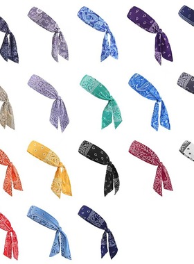 Cashew flower street sports headscarf strap-style headband