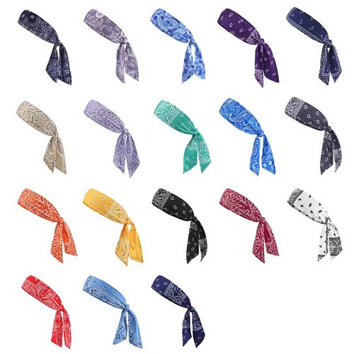 Cashew flower street sports headscarf strap-style headband