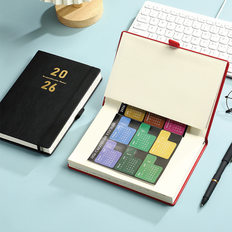 2026 English Schedule Planner Hard Insert Notebook 365 Day