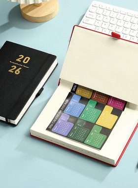 2026 English Schedule Planner Hard Insert Notebook 365 Day