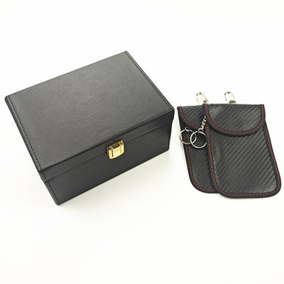 Car RFID carbon fiber key case anti-theft box anti-magne box
