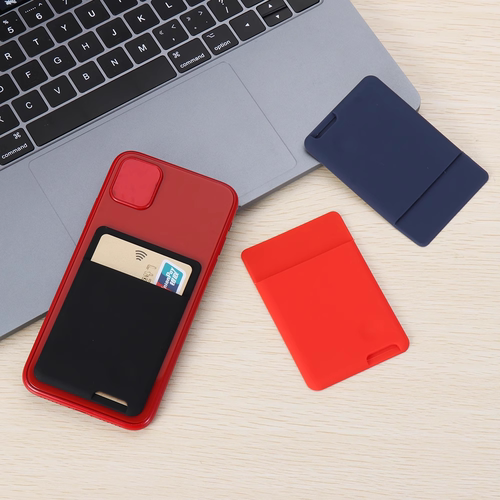 k On ID Credit Card Holder Elastic Silicone Cellphone Pocket