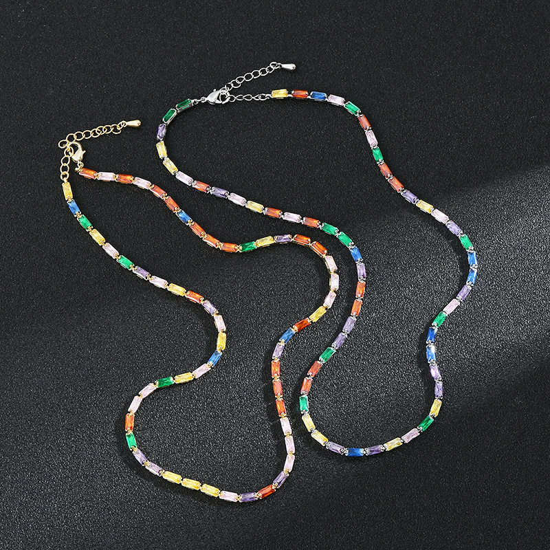 Zircon collarbone chain women's style exaggerated necklace