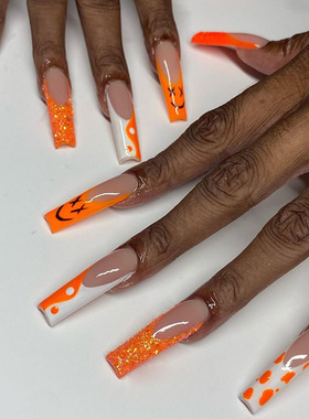 ylic Press On Fake Nails Sets With Glue Long Artifical Nails