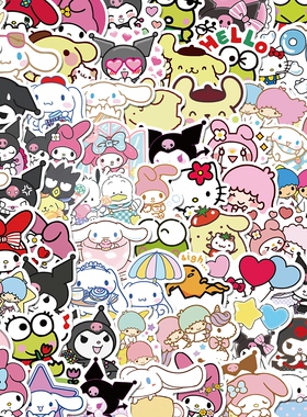 oll Kuromi My Melody Waterproof Sticker Decals for Kids Toys