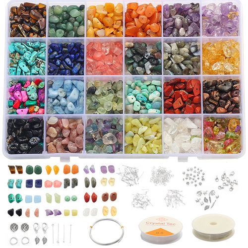 Handmade diy natural stone bracelet string bead material set