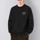 印花圆领卫衣男 潮流休闲复古山系露营风简约胸标个性 2025秋季 新款