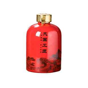 陶瓷酒坛家用1斤装酒瓶景德镇大国工匠创意密封白酒酒壶带礼盒