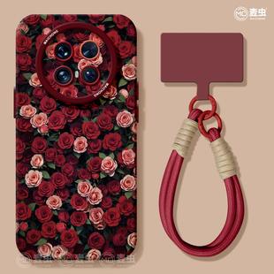 高级新款 适用华为mate80pro手机壳女款 mate70保护套硅胶40epro全包防摔50por软壳RS磨砂m60玫瑰meta清新pro