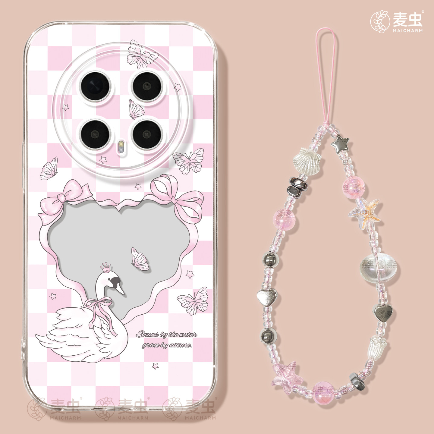 适用荣耀magic8手机壳女款magic7pro保护套新款honor全包防摔magic4至臻6硅胶高级天鹅5por好看爱心华为软壳