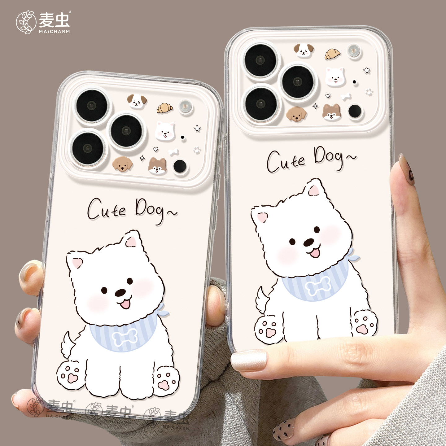 适用苹果17手机壳女款iphone16pro保护套13mini全包14防摔11/12/xs软外壳7plus硅胶8高级15好看se白色小狗max