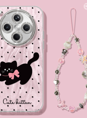 适用oppofindx8手机壳女款findx9pro保护套硅胶ultra全包防摔reno12镜头膜11黑猫潮牌oppo波点pro新款a96软壳