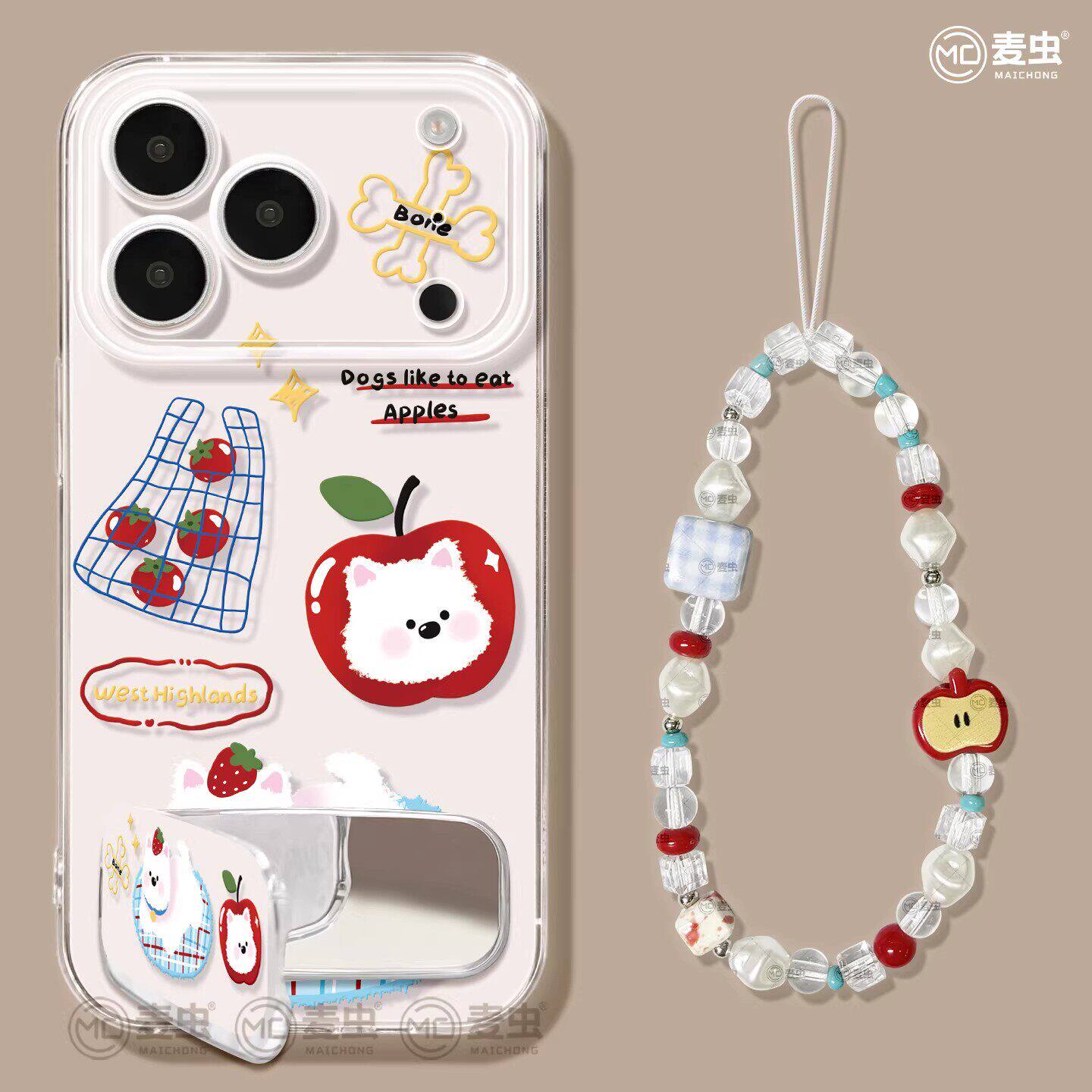 麦虫适用苹果17手机壳新款iphone17pro镂空小猫17pr