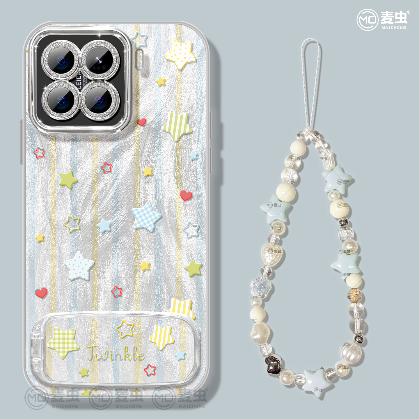 适用小米15手机壳女款14pro保护套新款红米K70至尊全包防摔12pro硅胶k60镜头膜外11星星note13高级支架10软壳