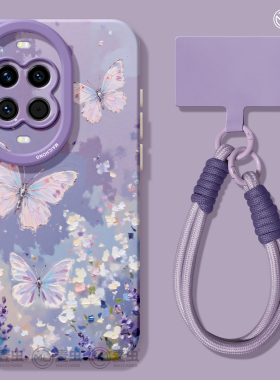 适用华为nova14手机壳女款nova13pro保护套全包novo12硅胶11防摔8高级7se活力版紫色10好看ultra蝴蝶hi软外壳