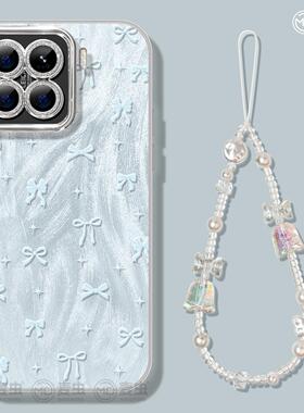 适用小米15手机壳女款14pro保护套新款红米K70至尊全包防摔12pro硅胶k60镜头膜外11蝴蝶结note13高级感10软壳