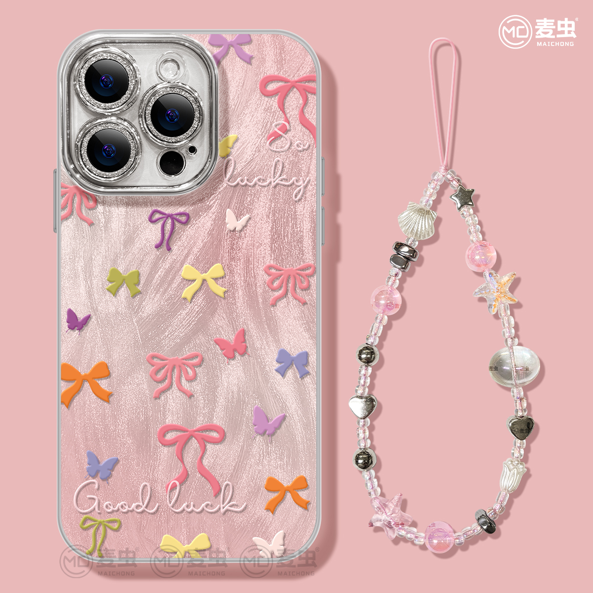 适用苹果16手机壳女款iphone15pro保护套13mini全包14防摔11/12/xs软外7plus硅胶8镜头膜6s潮se高级max蝴蝶结