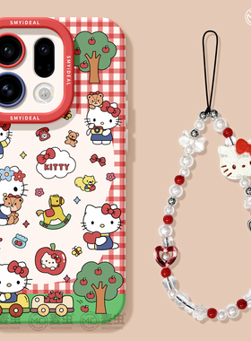 适用oppofindx9手机壳findx7pro保护套硅胶ultra全包防摔x6por高级外壳x5红格KT猫0pp0可爱x8s+新女款pro软壳