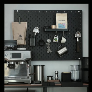 宜家孔洞洞板通用挂钩咖啡角装 饰配件源氏木语餐边柜大全置物架