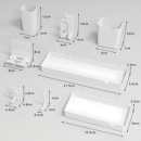 白色圆孔洞洞板配件置物架金属专用挂钩16mm收纳盒中心孔距通用