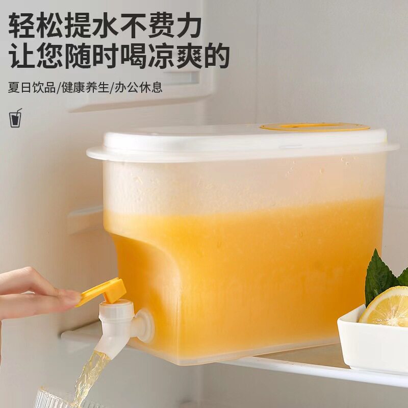 简约冷水壶pp带龙头带过滤大容量凉水壶家用耐高温冷泡茶壶饮料桶
