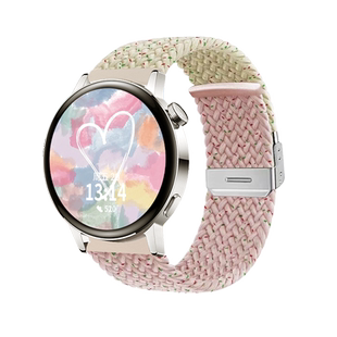适用华为手表watch4/3表带尼龙编织gt4手表带撞色watchgt2/3替换表带新款荣耀智能手表magicwatch替换带女生