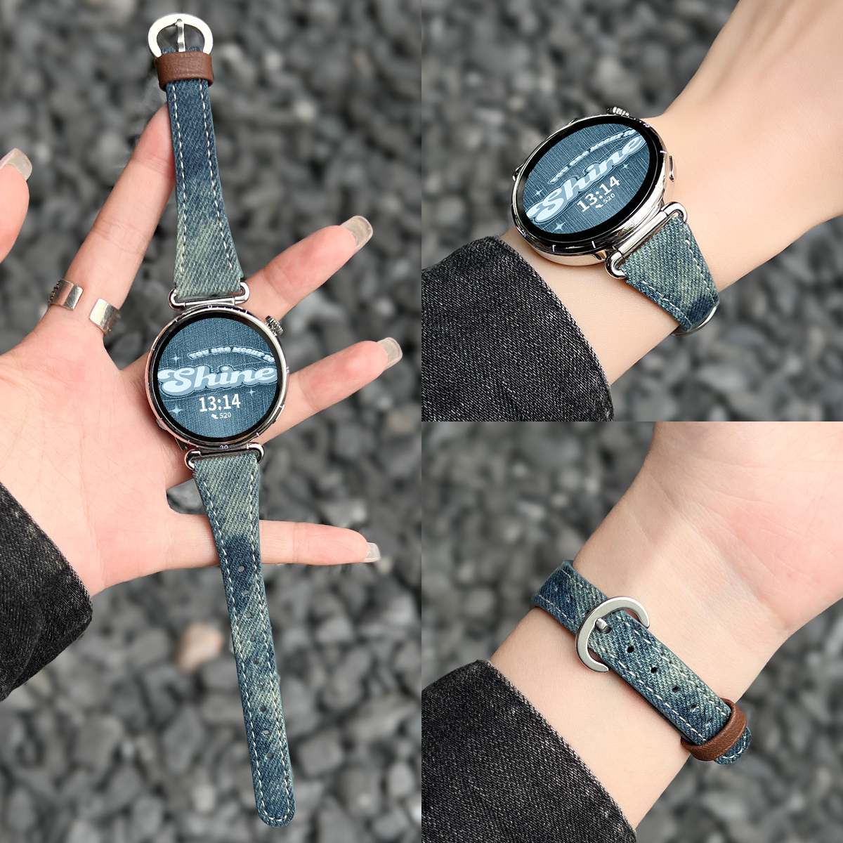 GT6手表秋冬新品扎染牛仔皮表带