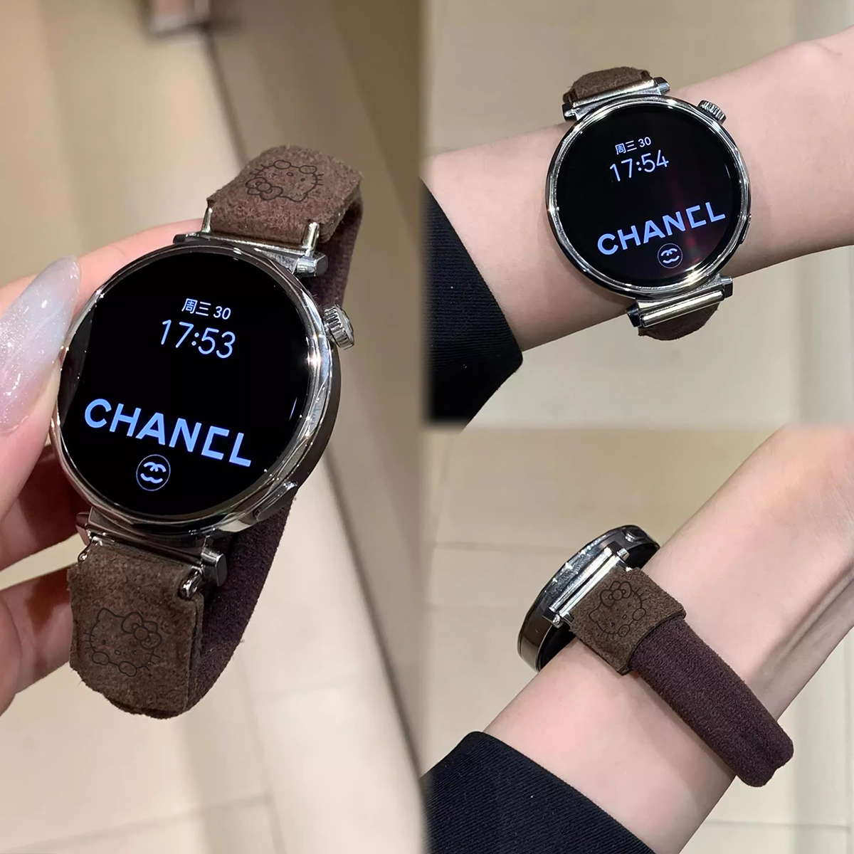 手表GT6弹力皮筋KT猫表带女秋冬