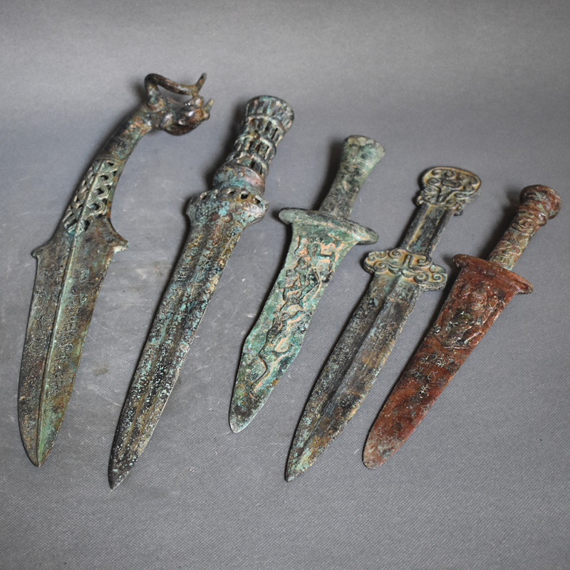 仿古青铜a器古代兵器纯q铜刀剑模型短剑家居工艺品摆件古玩收藏礼