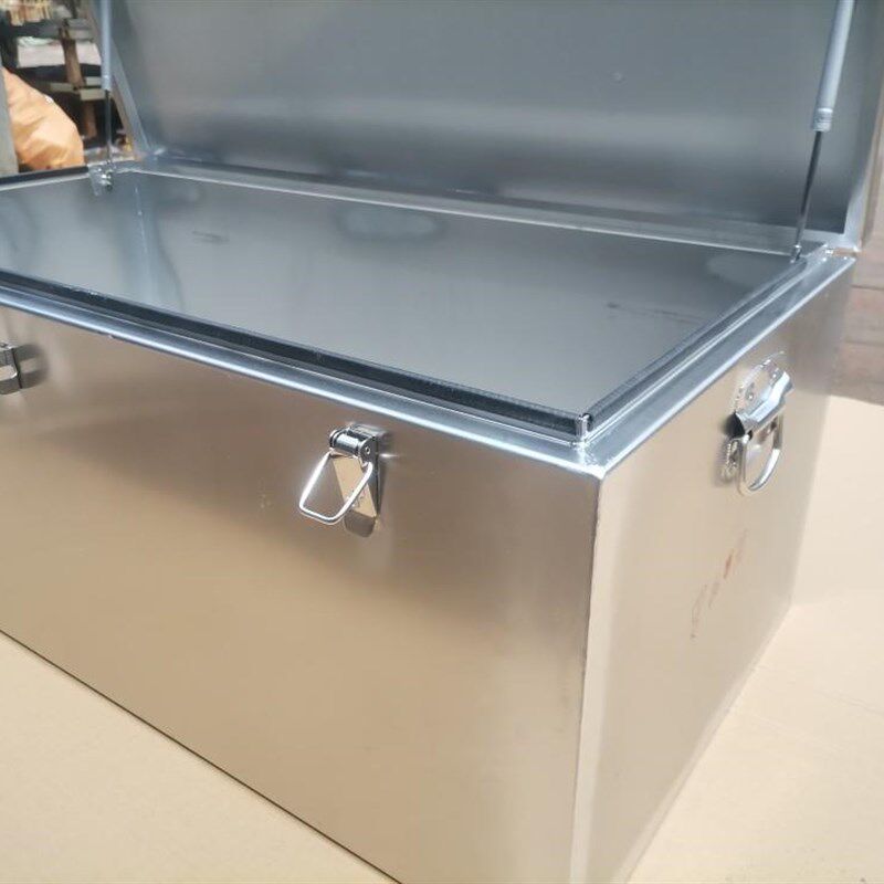 不锈钢储物箱子带锁室外工具箱铁皮盒F子绣纲加厚大长方形收纳置