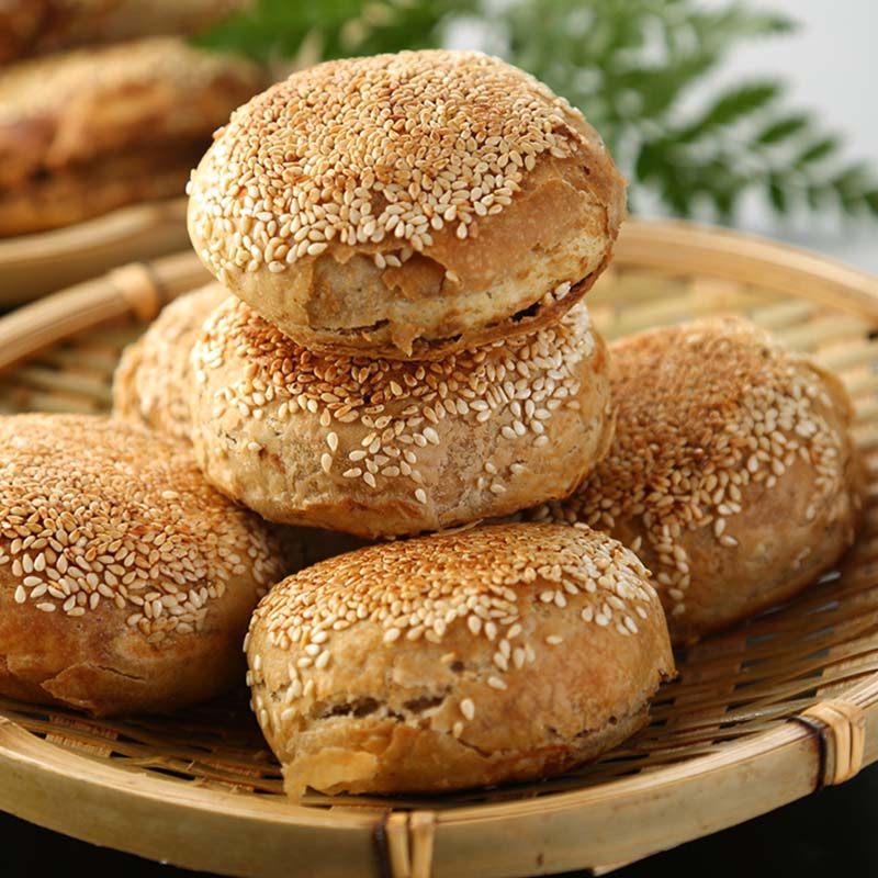 紫光园麻酱芝麻烧饼老北京传统小吃真空包280g*5袋