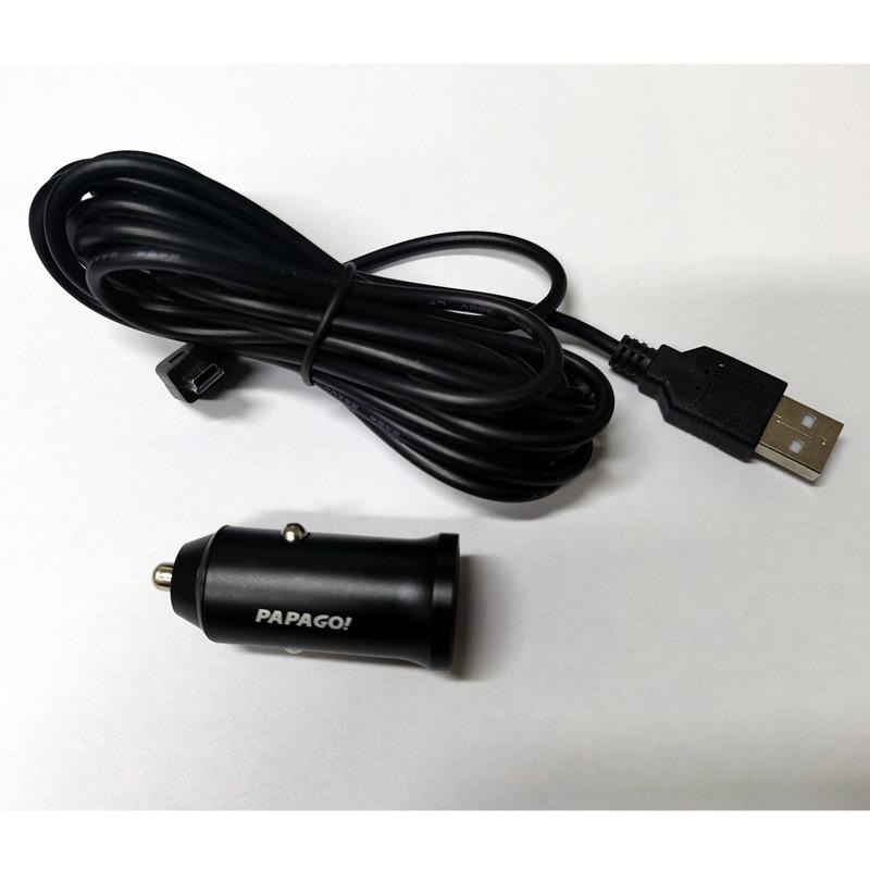 PAPAGO趴趴狗行车记录仪专用USB接口电源线分体式车充N291 S364k