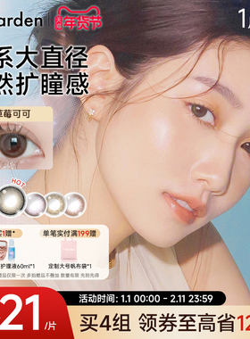 【年货抢购】T-Garden FLANMY月抛2片大小直径彩色隐形近视眼镜