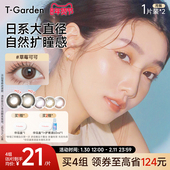 FLANMY月抛2片大小直径彩色隐形近视眼镜 Garden 年货节