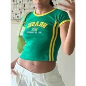 Top Baby Green shirt 2024 Sleeve Short Girl