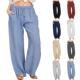 cotton 3XL casual ladies linen 女棉麻休闲裤 and pants大码