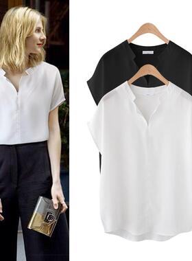 for women casual t shirt big plus size white blouse tops 5XL