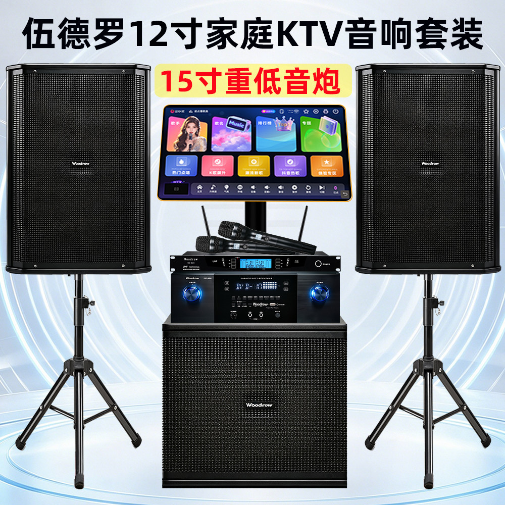 伍德罗KTV音箱重低音炮套装