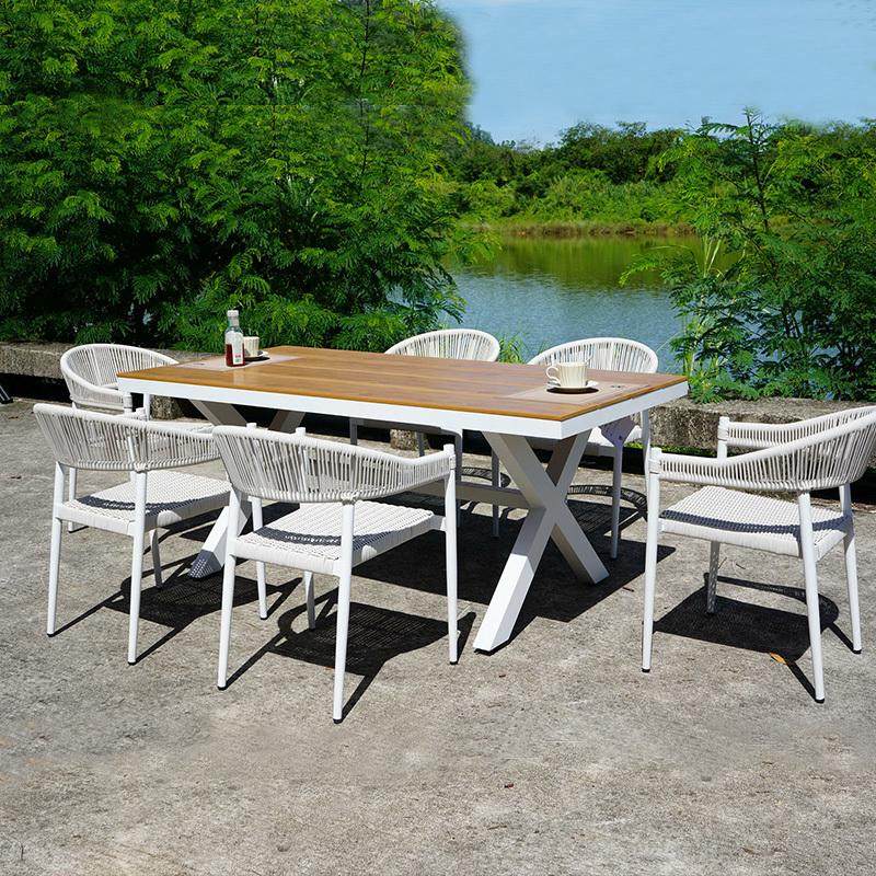 馨宁居户外桌椅庭院花园露台休闲藤编椅子组合露天防水防晒藤椅