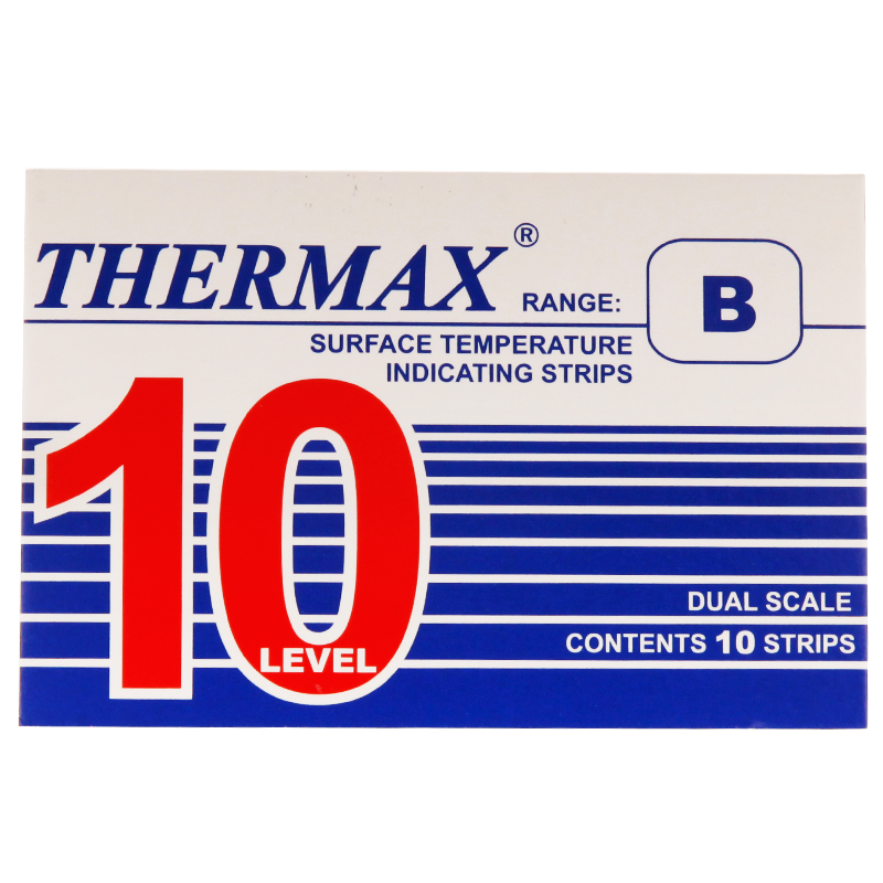 英國Thermax進口測溫紙五格八格十格 實驗室溫度測試紙溫度貼10條/本 固體測溫計可逆重復使用測溫紙