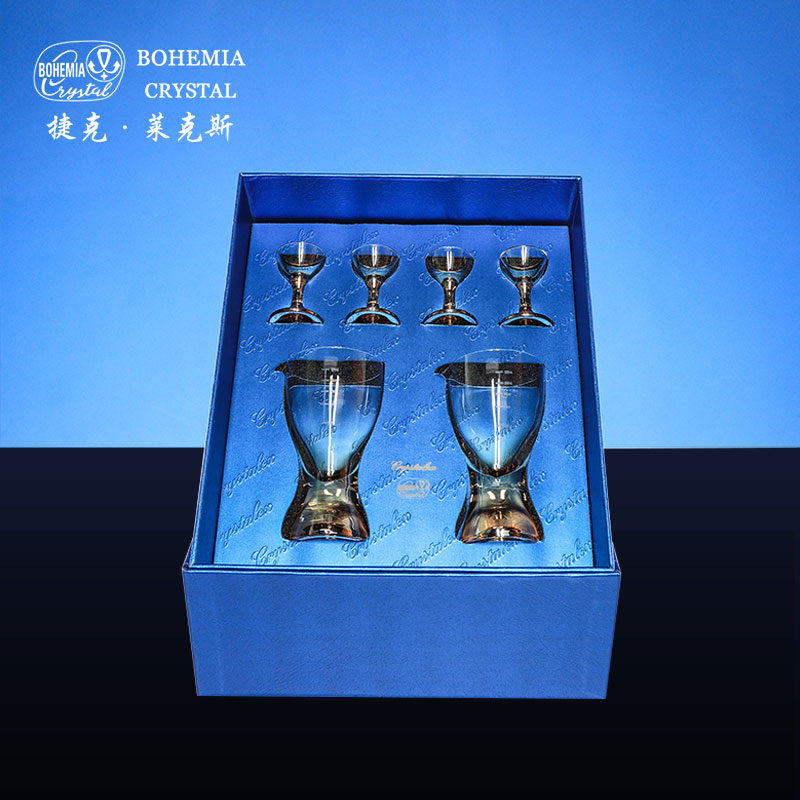 捷克进口水晶白酒杯高档礼盒套装